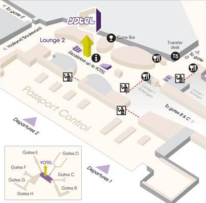 Гостиница Yotel Schiphol Apt-Transit Area-Only 1nt